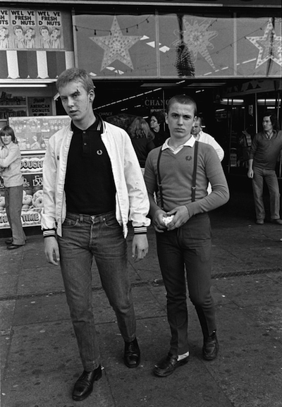 Two mod styled skinheads wearing Fred Perry shirts
