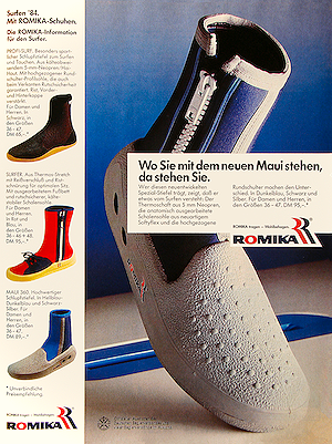 Romika surf boots 1984