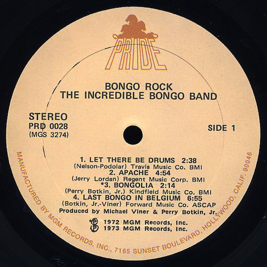 Michael Viner's Incredible Bongo Band / Bongo Rock (1973)