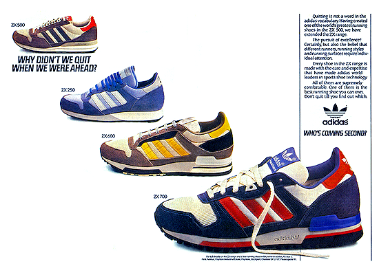 adidas "ZX range" magazine advertisement (1986)