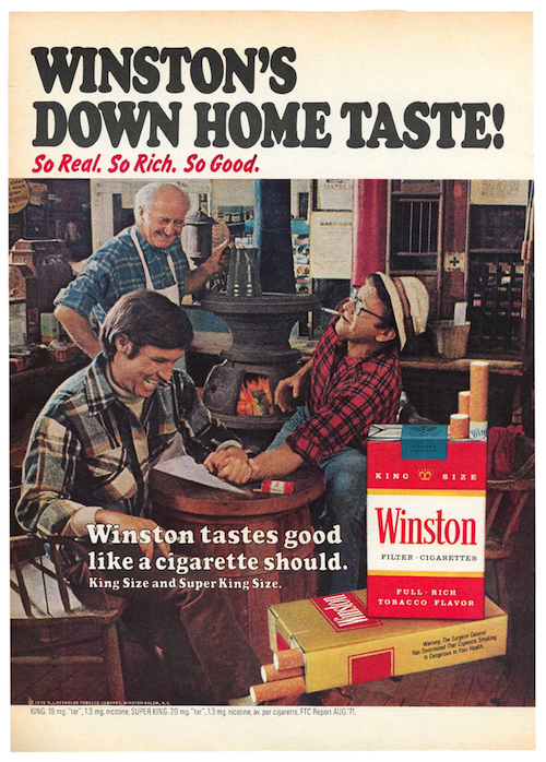 Winston print ad (1972)